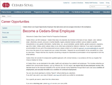 Tablet Screenshot of cedars-sinaimedicalcenter.apply2jobs.com